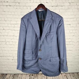 Samuelsohn Carriages Blue Wool Sport Coat Blazer 44R Custom Made Canada